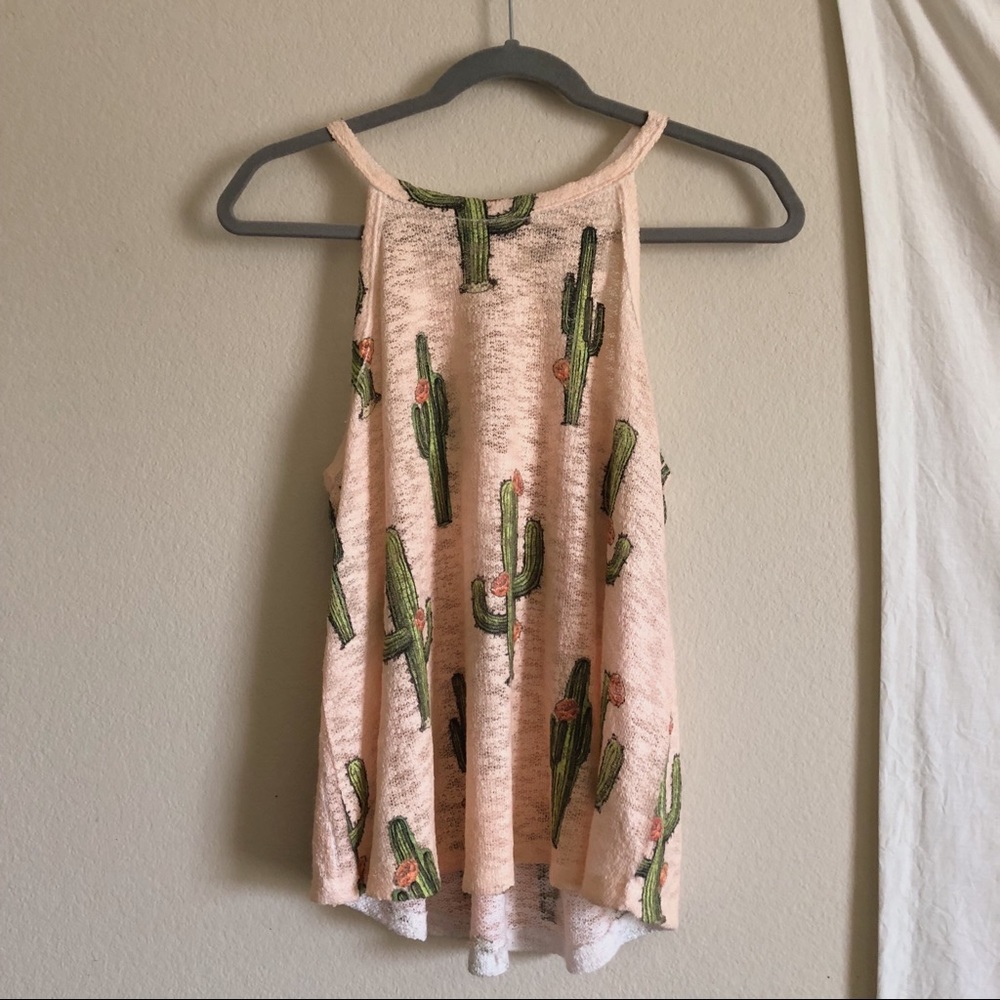 Cactus Print Tank Top